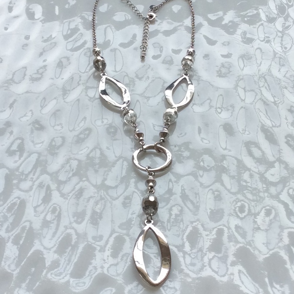 Silver Drop Necklace 18 - 22 inches 3/$10